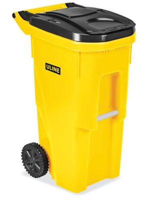 Rubbermaid® Trash Can with Wheels - 65 Gallon H-1578 - Uline