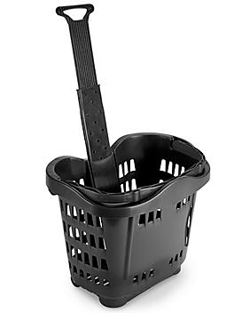 Rolling Shopping Basket - Black H-4204BL