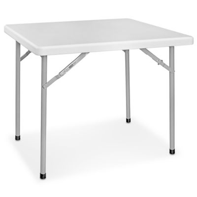 Staples - Table pliante carrée, 36 po, gris clair