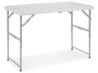 Adjustable fold deals in half table