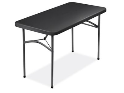 Economy Folding Table 48 X 24 Black H 4208FOL BL Uline   H 4208FOL BL