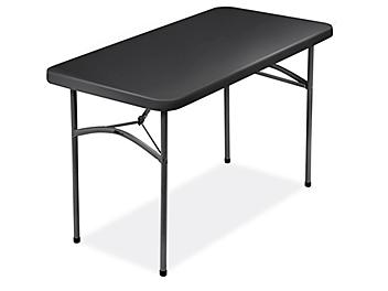 Economy Folding Table - 48 x 24", Black H-4208FOL-BL