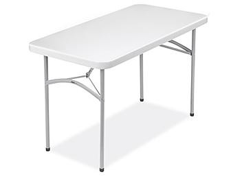 Economy Folding Table - 48 x 24", White H-4208FOL-W