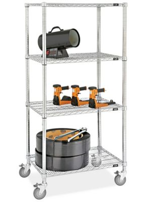 Chrome Mobile Shelving - 36 x 24 x 78" H-4255
