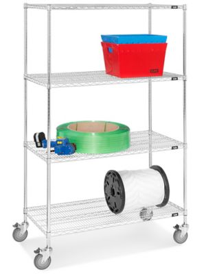 Chrome Mobile Shelving - 48 x 24 x 78" H-4257