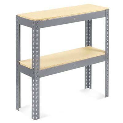 Two-Shelf Wide Span Storage Rack - Particle Board, 36 x 12 x 36" H-4270