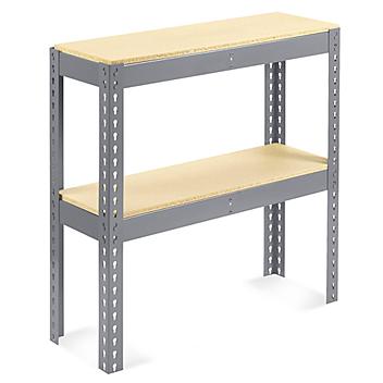 Two-Shelf Wide Span Storage Rack - Particle Board, 36 x 12 x 36" H-4270