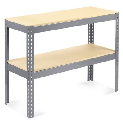 Two-Shelf Wide Span Storage Rack - Particle Board, 48 x 18 x 36" H-4274
