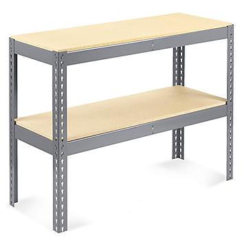 Two-Shelf Wide Span Storage Rack - Particle Board, 48 x 18 x 36" H-4274