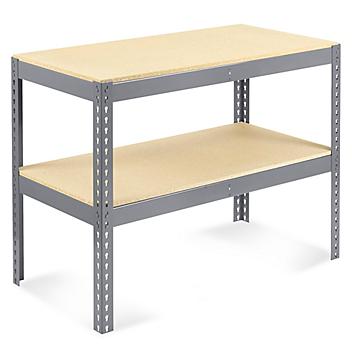 Two-Shelf Wide Span Storage Rack - Particle Board, 48 x 24 x 36" H-4275