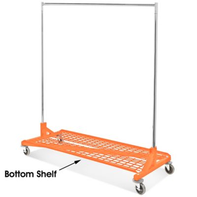 Folding Bottom Shelf for 4' Quality Fabricators¨ Heavy Duty Z Rack -  ClothesRacks