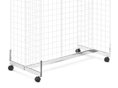Gridwall Gondola Base - 24 x 48", Chrome H-4282C