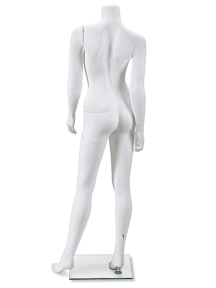 5 ft 6 in H PLUS SIZE Female Headless Mannequin Matte White New Style PLUS-3 