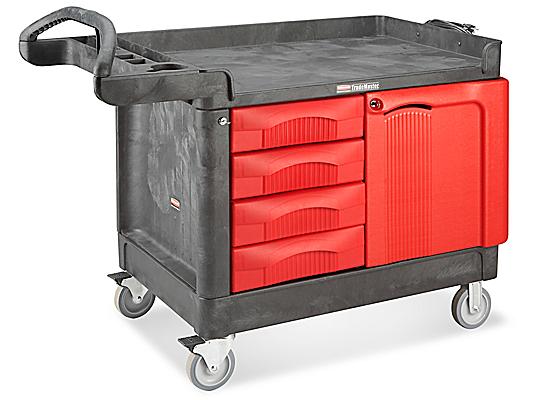 Rubbermaid Trademaster Cart With, Rubbermaid Adjustable Shelving Unit With Doors