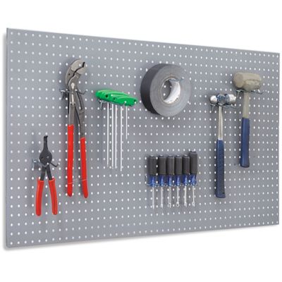 Panneau perforé en acier – 48 x 24 po, gris