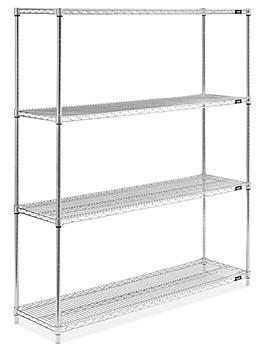 Stainless Steel Wire Shelving Unit - 60 x 18 x 72" H-4296