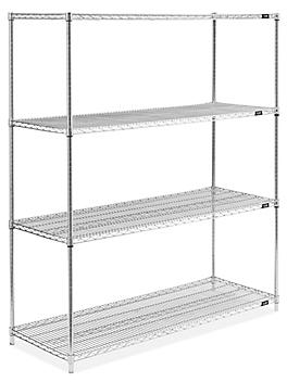 Stainless Steel Wire Shelving Unit - 60 x 24 x 72" H-4298