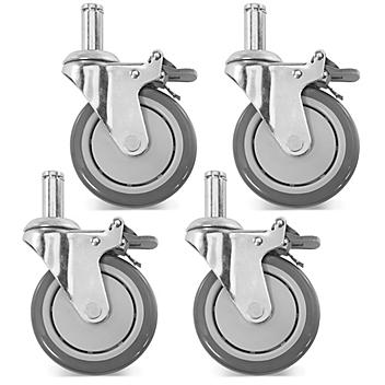 Casters for Stainless Steel Wire Shelving Units - Set of 4 H-4305