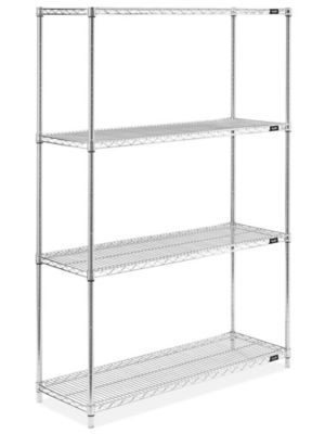 Epoxy Wire Shelving Unit - 48 x 18 x 72", Zinc H-4306Z