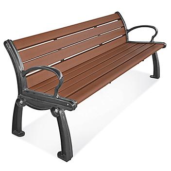 Plaza Bench - 6', Brown H-4337BR
