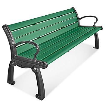 Plaza Bench - 6', Green H-4337G