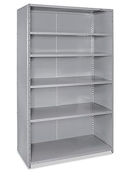 Closed Industrial Steel Shelving - 48 x 18 x 87" H-4353