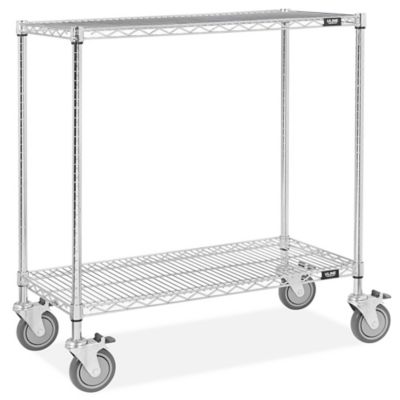 Chrome Wire Utility Cart - 36 x 18 x 40" H-4378