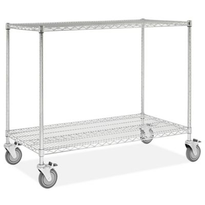 Chrome Wire Utility Cart - 48 x 24 x 40" H-4380