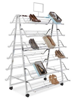 Impact 48 Shoe Shelf Add-On Unit - Impact 48 Rack - Floor Display -  Perimeter Wall Systems - Shoe Racks - Shoe Display Racks