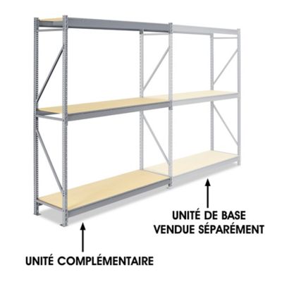 Add-On Unit for Bulk Storage Rack - Particle Board, 72 x 24 x 96" H-4386