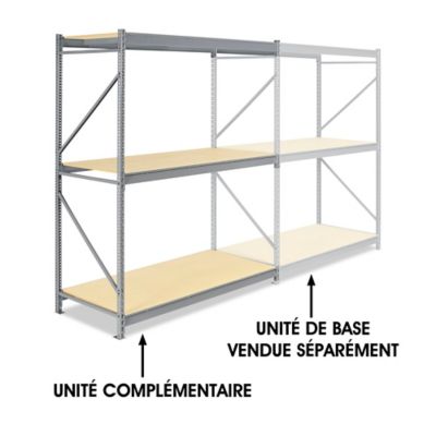Add-On Unit for Bulk Storage Rack - Particle Board, 72 x 36 x 96" H-4387