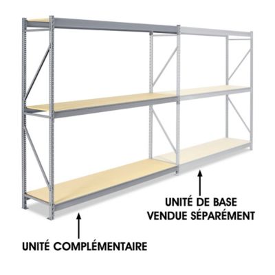 Add-On Unit for Bulk Storage Rack - Particle Board, 96 x 24 x 96" H-4389