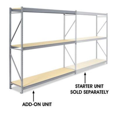 AddOn Unit for Bulk Storage Rack Particle Board, 96 x 24 x 96" H