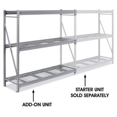 Add-On Unit for Bulk Storage Rack - Wire Decking, 72 x 24 x 72" H-4392