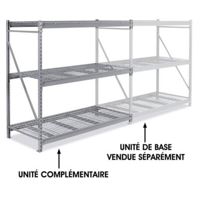 Add-On Unit for Bulk Storage Rack - Wire Decking, 72 x 36 x 72" H-4393