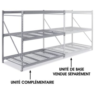 Add-On Unit for Bulk Storage Rack - Wire Decking, 72 x 48 x 72" H-4394
