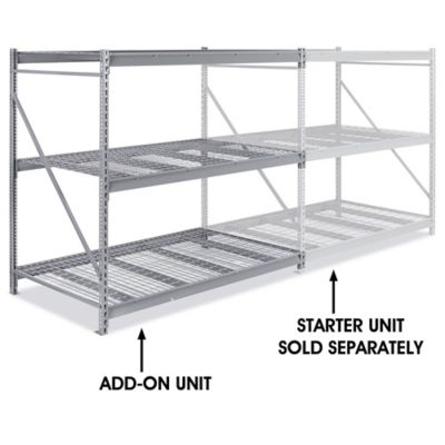 Add-On Unit for Bulk Storage Rack - Wire Decking, 72 x 48 x 72" H-4394