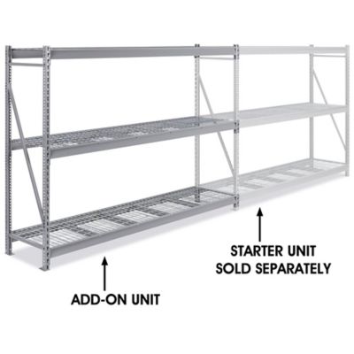 Add-On Unit for Bulk Storage Rack - Wire Decking, 96 x 24 x 72" H-4395