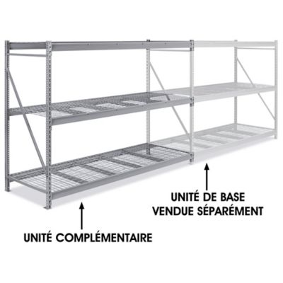 Add-On Unit for Bulk Storage Rack - Wire Decking, 96 x 36 x 72" H-4396