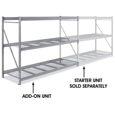 Add-On Unit for Bulk Storage Rack - Wire Decking, 96 x 36 x 72" H-4396