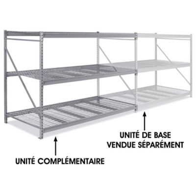 Add-On Unit for Bulk Storage Rack - Wire Decking, 96 x 48 x 72" H-4397