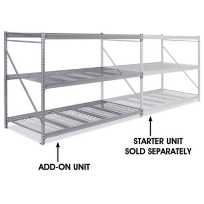 Add-On Unit for Bulk Storage Rack - Wire Decking, 96 x 48 x 72" H-4397