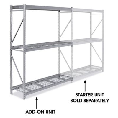 Add-On Unit for Bulk Storage Rack - Wire Decking, 72 x 24 x 96" H-4398
