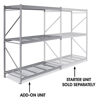 Add-On Unit for Bulk Storage Rack - Wire Decking, 72 x 36 x 96" H-4399