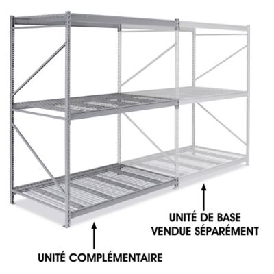 Add-On Unit for Bulk Storage Rack - Wire Decking, 72 x 48 x 96" H-4400