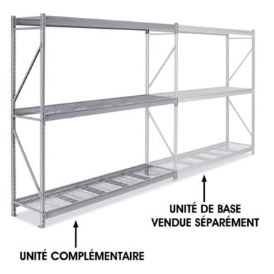 Add-On Unit for Bulk Storage Rack - Wire Decking, 96 x 24 x 96" H-4401