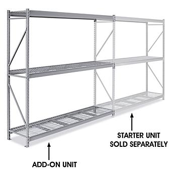 Add-On Unit for Bulk Storage Rack - Wire Decking, 96 x 24 x 96" H-4401