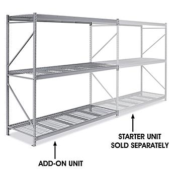 Add-On Unit for Bulk Storage Rack - Wire Decking, 96 x 36 x 96" H-4402