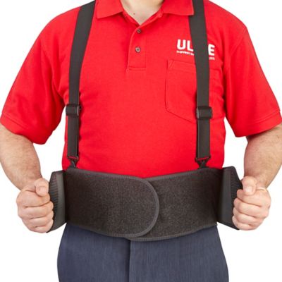 JEVX Faja Lumbar para Hombre y Mujer para Trabajo con Tirantes Reforzada y  Doble Cierre – Talla 2XL con Soporte Almohadilla Acolchada y 4 Bandas de  Refuerzo Lumbares Incluye Bolsa de Transporte