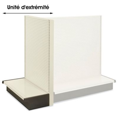 Single-Sided End Cap Gondola Unit - 36 x 19 x 54", Platinum H-4441PT